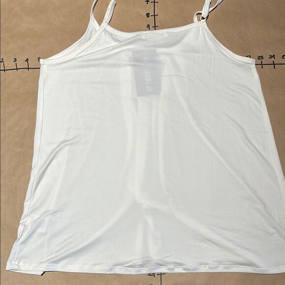 White Pleated Spaghetti Strap Top - Picture 3 of 3